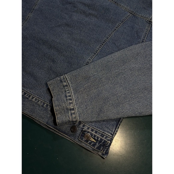 VTG Gap Denim Barn Jacket Chore Flannel Lined Men XL Corduroy Collar Trucker 90s - Picture 11 of 13